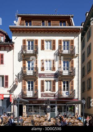 Innenstadt von Chamonix-Mont-Blanc Banque D'Images