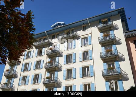 Innenstadt von Chamonix-Mont-Blanc Banque D'Images