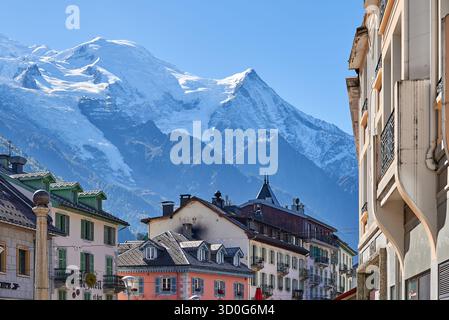Innenstadt von Chamonix-Mont-Blanc Banque D'Images