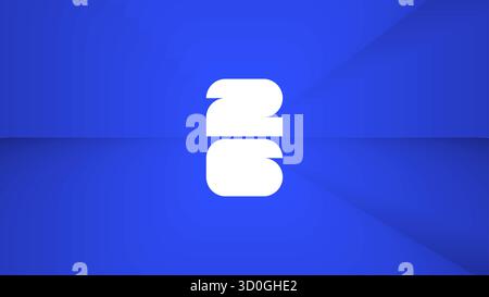 Numéro stylisé 26 pour l'année 2026 sur fond bleu abstrait. Idéal pour les dates, anniversaires ou concepts sportifs. Illustration de Vecteur