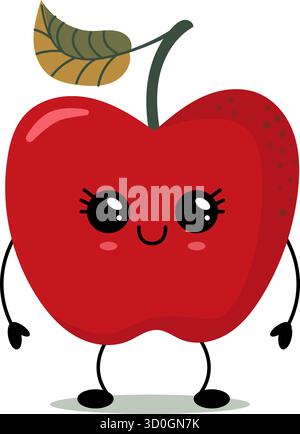 Parfait pour les projets alimentaires pour enfants, les emballages mignons et les illustrations de nutrition saine. Illustration de Vecteur