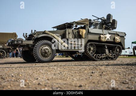 M16 multiple Gun Motor Carriage, exposé au Shuttleworth Military Airshow qui s'est tenu le 31 mai 2025. Banque D'Images
