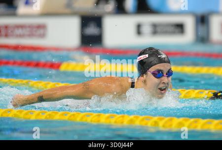 Toronto, Ontario, Canada. 23 octobre 2025. MARY-SOPHIE HARVEY, du CANADA, nage avec le papillon féminin de 200 m lors des préliminaires de la première journée de la Coupe du monde de natation aquatique 2025 au Centre sportif panaméricain de Toronto. (Crédit image : © Jeff Vogan/ZUMA Press Wire) USAGE ÉDITORIAL SEULEMENT ! Non destiné à UN USAGE commercial ! Banque D'Images