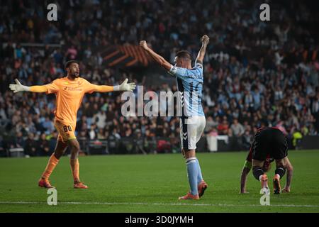 Vigo, Galice, Espagne. 23 octobre 2025. VIGO, ESPAGNE. 23 OCTOBRE : match de Ligue Europa entre le RC CELTA et l'OGC Nice au stade Abanca-Balaidos de Vigo le 23 octobre 2025. (Crédit image : © Adrian Irago/ZUMA Press Wire) USAGE ÉDITORIAL SEULEMENT ! Non destiné à UN USAGE commercial ! Banque D'Images