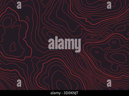 Fond de carte topographique avec lignes d'altitude. Topographie abstraite du terrain avec niveaux d'altitude du relief Illustration de Vecteur