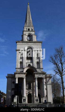 Christ Church Spitalfields, Tower Hamlets, Londres, Royaume-Uni. Christ Church Spitalfields est une église anglicane construite entre 1714 et 1729 Banque D'Images
