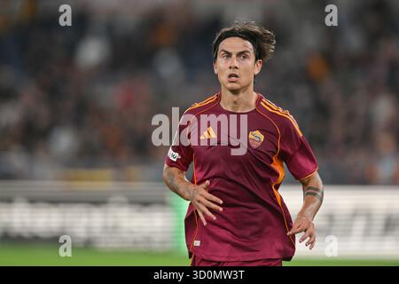 23 octobre 2025, stade Olimpico, Rome, Italie ; match de football de l'UEFA Europa League ; Roma contre Viktoria Plzen ; Leon Bailey de l'AS Roma Banque D'Images