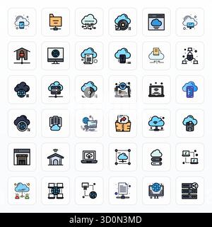 Collection de 36 icônes vectorielles Perfect Line PIXEL pour Remote Access, conçu en format haute résolution pour la clarté et la polyvalence. Illustration de Vecteur