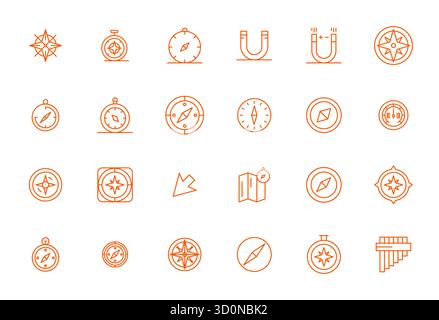 Découvrez un ensemble de 24 icônes vectorielles Bold Line conçues pour le thème Sud, avec des conceptions optimisées 256x256 pixels idéales pour les projets UI / UX modernes. Illustration de Vecteur
