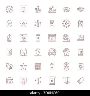 Collection avancée d'icônes vectorielles parfaites de 36 PIXELS inspirées par recommandé, conçu en Bold Line avec optimisation 64x64 pour une performance visuelle supérieure Illustration de Vecteur