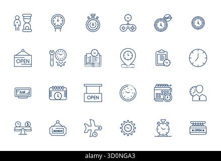 Astucieusement conçu 24 icônes vectorielles alignées Bold Line Pixel pendant des heures, livré en format haute résolution pour une excellence visuelle constante. Illustration de Vecteur