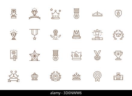 Astucieusement conçu 24 icônes vectorielles Bold Line Detail améliorées pour Prestige, livré en format haute résolution pour une excellence visuelle constante. Illustration de Vecteur