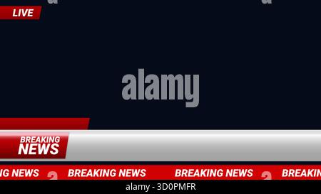 Modèle de diffusion en direct des dernières nouvelles du tiers inférieur Illustration de Vecteur