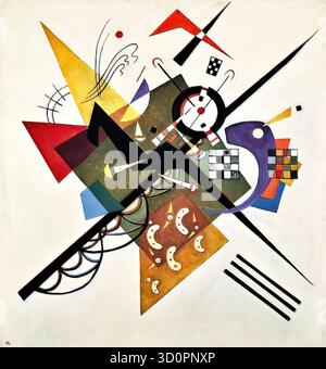 Sur White II, 1923 de Wassily Kandinsky. Illustration de Vecteur