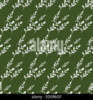 Laisse sans couture motif floral motif illustration vectorielle de fond botanique Illustration de Vecteur