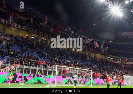 Milan, Italie. 24 octobre 2025. Supporters de l'AC Milan lors du championnat italien Serie A match de football entre l'AC Milan et Pise SC le 24 octobre 2025 au stade San Siro de Milan, Italie - photo Alessio Morgese/DPPI crédit : DPPI Media/Alamy Live News Banque D'Images