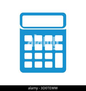 Icône de calculatrice isolé sur fond blanc, concept de finance, de comptabilité et de calcul pour les entreprises Illustration de Vecteur