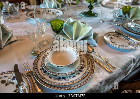 Arrangement de table représentant la fête de Babette, Danemark, 2018 Banque D'Images