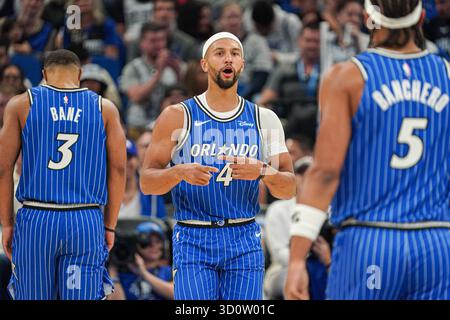 Orlando, Floride, États-Unis, Ocober 24, 2025, Orlando Magic Guard Jalen Suggs #4 au Kia Center. (Crédit photo : Marty Jean-Louis/Alamy Live News Banque D'Images