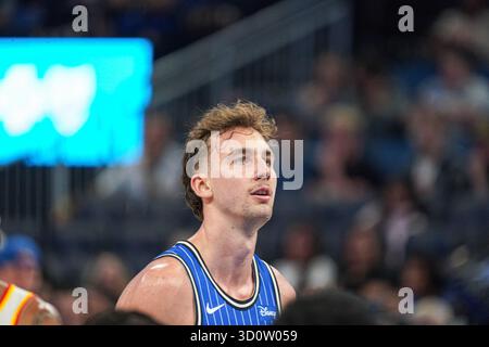 Orlando, Floride, États-Unis, Ocober 24, 2025, L'attaquant magique d'Orlando Franz Wagner #22 au Kia Center. (Crédit photo : Marty Jean-Louis/Alamy Live News Banque D'Images