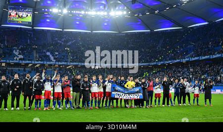 Team HSV Hamburg après le match Hambourg, 25 octobre 2025, Football, Bundesliga [Bundesliga], HSV Hambourg - Wolfsburg Banque D'Images