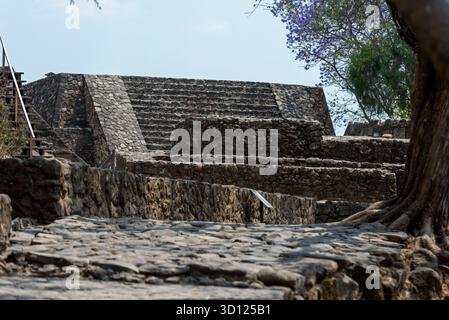 Visite du site archéologique de Malinalco, Mexique. Banque D'Images