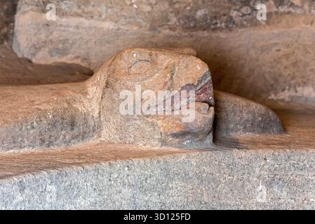 Visite du site archéologique de Malinalco, Mexique. Banque D'Images