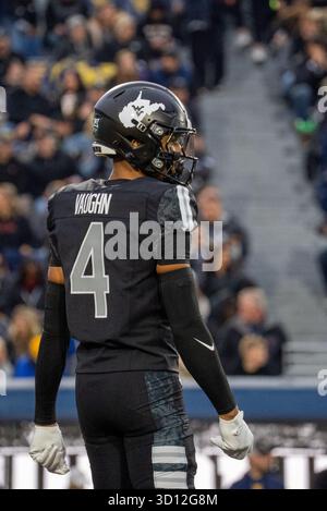 Morgantown, WV, États-Unis. 25 octobre 2025. 25 octobre 2025 : Cam Vaughn lors de la West Virginia University Mountaineers (WVU) contre la Texas Christian University Horned Frogs (TCU) à Morgantown, WV au Milan Puskar Stadium. Bradley Martin/apparent Media Group (crédit image : © AMG/AMG via ZUMA Press Wire) USAGE ÉDITORIAL SEULEMENT ! Non destiné à UN USAGE commercial ! Banque D'Images