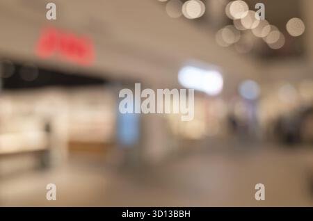 Résumé fond de shopping mall, faible profondeur de foyer Banque D'Images