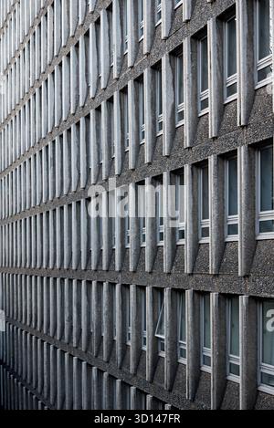 Argyle House détail, architecture brutaliste des années 1960 dans la vieille ville d'Édimbourg. Banque D'Images
