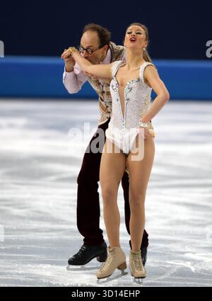 ZHIGANSHINA Nelli / GAZSI Alexander GER Eistanz KŸr danse sur glace libre Eiskunstlaufen patinage artistique Jeux olympiques d'hiver 2014 sotchi olympische Spiele Winterspiele à sotchi 2014 © diebilderwelt / Alamy Stock Banque D'Images