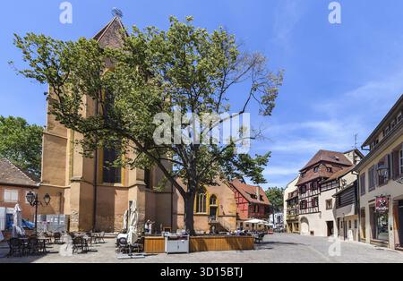 Colmar, France - 9 juillet 2019 : la cathédrale Saint-Martin de Colmar en France Banque D'Images