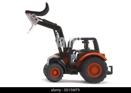 Objet sur blanc - tracteur de voiture jouet modèle Banque D'Images