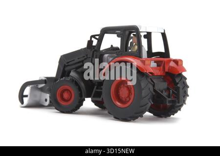 Objet sur blanc - tracteur de voiture jouet modèle Banque D'Images