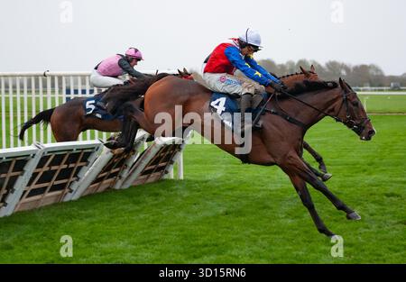 Liverpool, Royaume-Uni. Dimanche 26 octobre 2025. ACE of Spades et Harry Skelton remportent le William Hill Every Way Extra handicap Hurdle pour l'entraîneur Dan Skelton et les propriétaires Noel Fehily Racing syndicates - Ace. Crédit JTW Equine images / Alamy Live News Banque D'Images