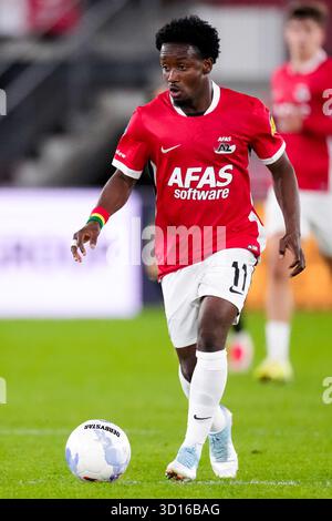 Alkmaar, pays-Bas. 26 octobre 2025. ALKMAAR, PAYS-BAS - OCTOBRE 26 : Ibrahim Sadiq de l'AZ Alkmaar lors du match néerlandais Eredivisie entre l'AZ Alkmaar et le FC Utrecht au stade AFAS le 26 octobre 2025 à Alkmaar, pays-Bas. (Photo de Ed van de Pol/Orange Pictures) crédit : Orange pics BV/Alamy Live News Banque D'Images