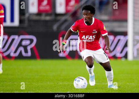 Alkmaar, pays-Bas. 26 octobre 2025. ALKMAAR, PAYS-BAS - OCTOBRE 26 : Ibrahim Sadiq de l'AZ Alkmaar lors du match néerlandais Eredivisie entre l'AZ Alkmaar et le FC Utrecht au stade AFAS le 26 octobre 2025 à Alkmaar, pays-Bas. (Photo de Ed van de Pol/Orange Pictures) crédit : Orange pics BV/Alamy Live News Banque D'Images