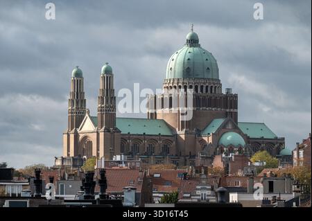 Basilique nationale du Sacré-cœur à Koekelberg, jette, région de Bruxelles-capitale, Belgique 26 OCT 2025 Banque D'Images