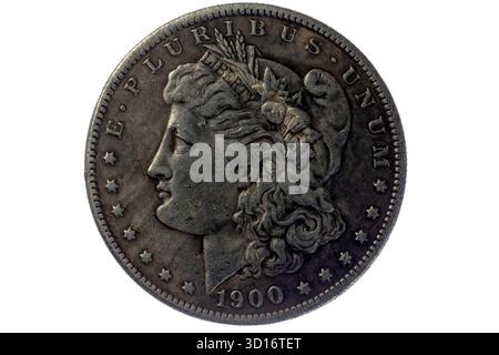 Dollar d'argent AMÉRICAIN, 1900, avers Banque D'Images