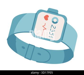 Autocollant Smartwatch Fitness Tracker Illustration de Vecteur