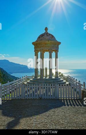 Gazebo à son Marroig Mansion, Majorque, Îles Baléares, Espagne Banque D'Images