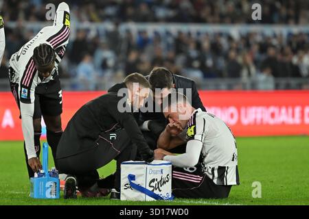Roma, Latium. 26 octobre 2025. Dusan Vlahovic lors de la série A Enilive match entre SS Lazio et FC Juventus au stade olimpico à Rome 26 octobre 2025 crédit : massimo insabato/Alamy Live News Banque D'Images