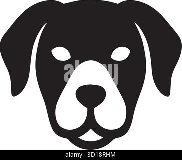 une belle illustration de visage de chien Illustration de Vecteur