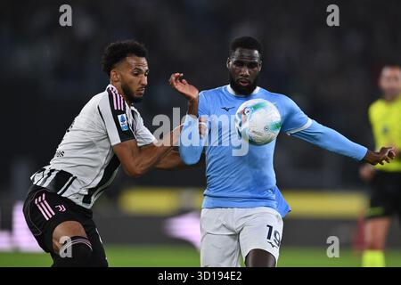 Rome, Italie. 26 octobre 2025. 8ème jour du Championnat de Serie A entre S.S. Lazio et Juventus FC au stade Olympique le 26 octobre 2025 à Rome, Italie. Crédit : Domenico Cippitelli/Alamy Live News Banque D'Images