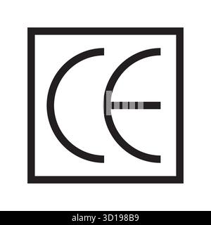 Icône de marquage ce. Symbole de la norme européenne. Signe vecteur de qualité de conformité. Élément de certification de produit. SPE 10. Illustration de Vecteur