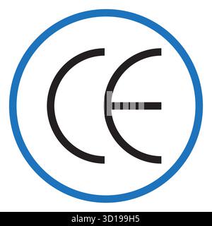 Icône de marquage ce. Symbole de la norme européenne. Signe vecteur de qualité de conformité. Élément de certification de produit. SPE 10. Illustration de Vecteur