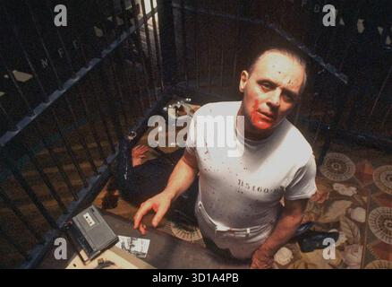 LE SILENCE DES AGNEAUX 1991 Orion photographie un film d'horreur avec Anthony Hopkins dans le rôle de Dr Hannibal Lecter Banque D'Images