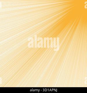 Lignes radiales Sunburst. Couleur orange vif. Motif rayé brillant. Fond abstrait vectoriel. Illustration de Vecteur