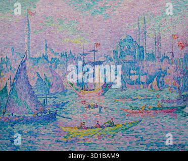 La Corne d'Or, brume, Paul Signac, 1907, Musée Albertina, Vienne, Autriche Banque D'Images