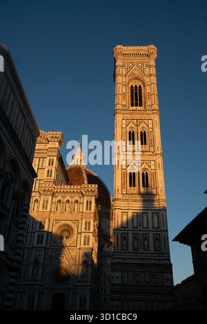 Florence, Italie le clocher du Duomo, ou cathédrale de Santa Maria del Fiore Banque D'Images